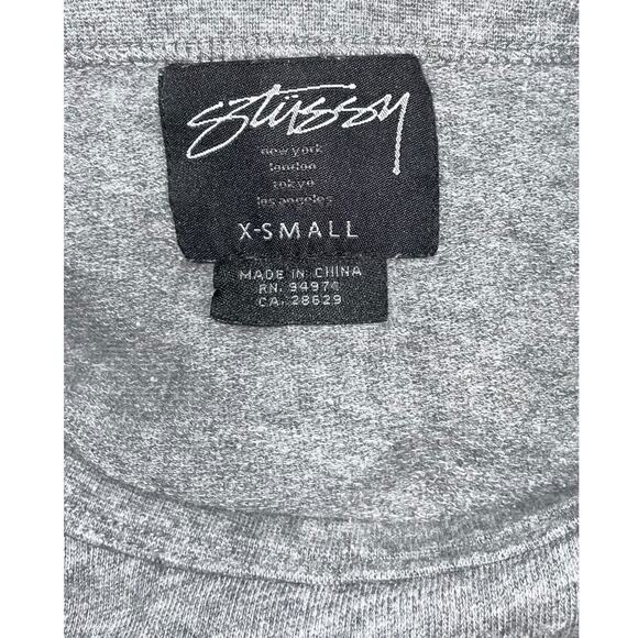 STUSSY Gray Graphic Cropped T-Shirt      Size: XS - Picture 4 of 4